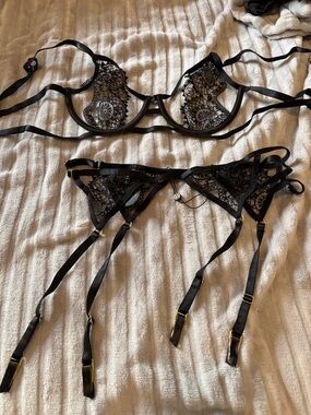 BLUEBELLA Emerson Bra and Garter Belt NWT